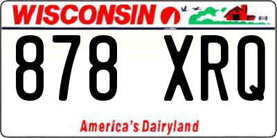 WI license plate 878XRQ
