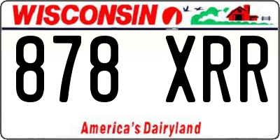 WI license plate 878XRR