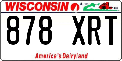 WI license plate 878XRT