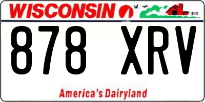 WI license plate 878XRV
