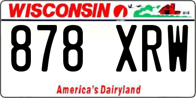 WI license plate 878XRW