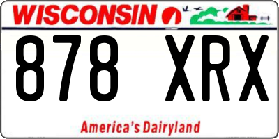WI license plate 878XRX