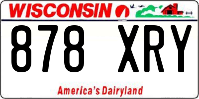 WI license plate 878XRY