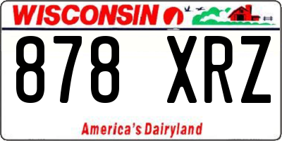 WI license plate 878XRZ