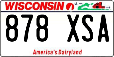 WI license plate 878XSA
