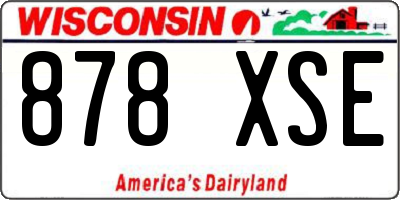 WI license plate 878XSE
