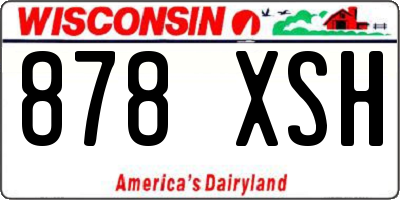 WI license plate 878XSH