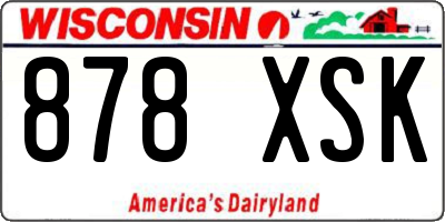 WI license plate 878XSK
