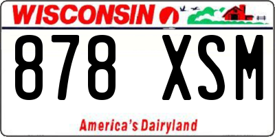 WI license plate 878XSM