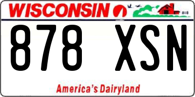 WI license plate 878XSN