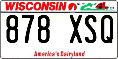 WI license plate 878XSQ