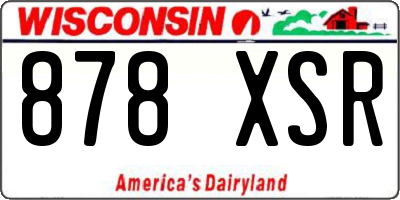 WI license plate 878XSR