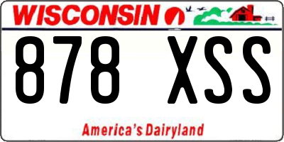 WI license plate 878XSS