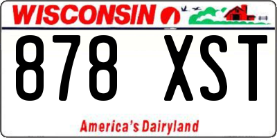 WI license plate 878XST
