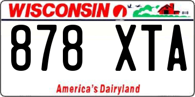WI license plate 878XTA