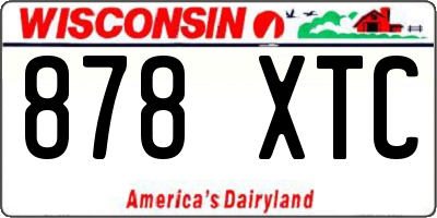 WI license plate 878XTC