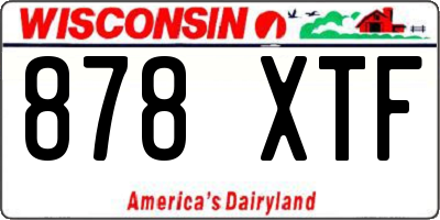 WI license plate 878XTF