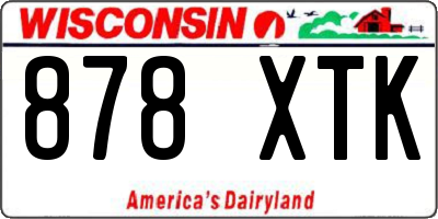 WI license plate 878XTK