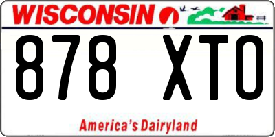 WI license plate 878XTO
