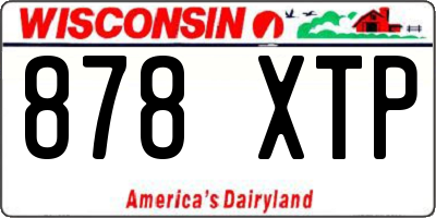 WI license plate 878XTP