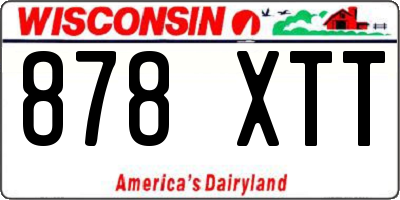 WI license plate 878XTT