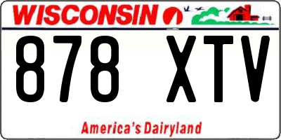 WI license plate 878XTV