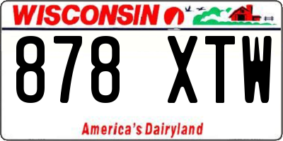 WI license plate 878XTW