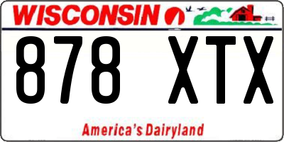 WI license plate 878XTX