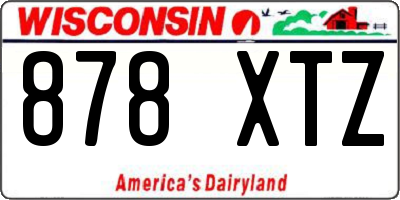 WI license plate 878XTZ