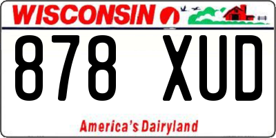 WI license plate 878XUD