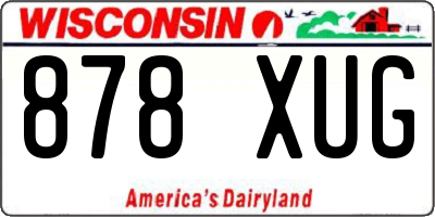 WI license plate 878XUG