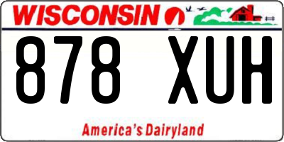 WI license plate 878XUH