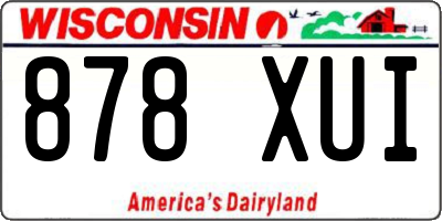 WI license plate 878XUI
