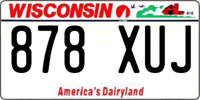 WI license plate 878XUJ