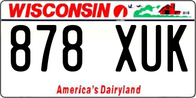 WI license plate 878XUK