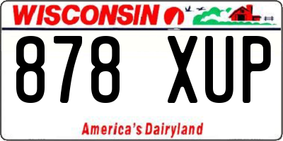 WI license plate 878XUP