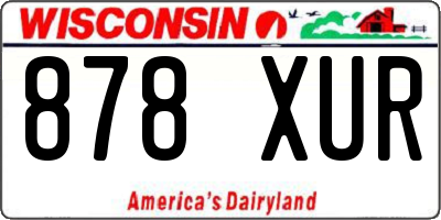 WI license plate 878XUR