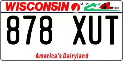 WI license plate 878XUT