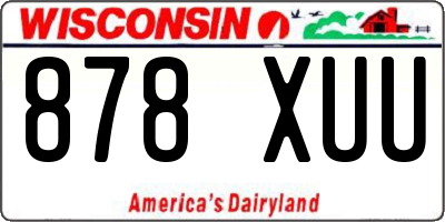 WI license plate 878XUU