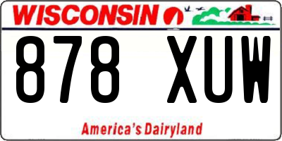 WI license plate 878XUW