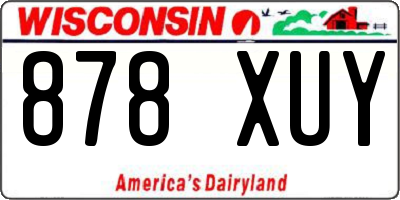 WI license plate 878XUY