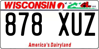 WI license plate 878XUZ