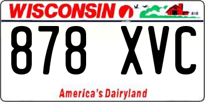 WI license plate 878XVC