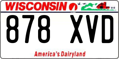 WI license plate 878XVD