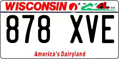WI license plate 878XVE