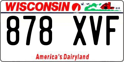 WI license plate 878XVF