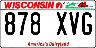 WI license plate 878XVG
