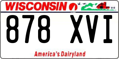 WI license plate 878XVI