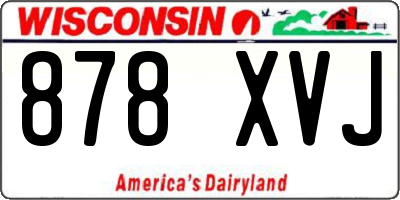 WI license plate 878XVJ