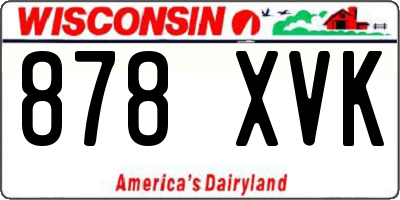 WI license plate 878XVK